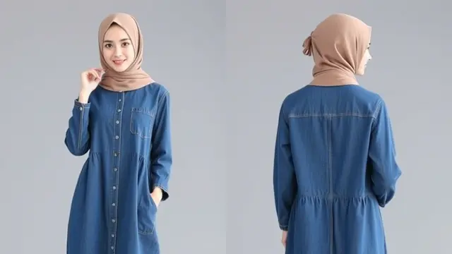 outfit denim hijabers (ilustrasi by qwen.ai)