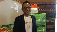 Co-Founder & Chief Technology Officer HappyFresh Group, Fajar Budiprasetyo di preskon kolaborasi HappyFresh dan DANA. (Liputan6.com/Putu Elmira)