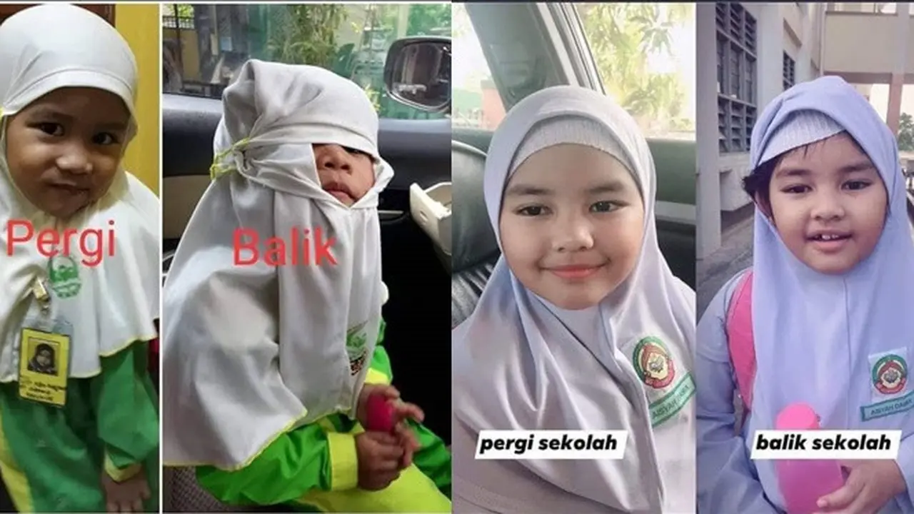 7 Potret Beda Penampilan Bocah Berangkat Vs Pulang Sekolah Ini Kocak