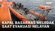 Kapal Basarnas Ternate Meledak saat Evakuasi Nelayan