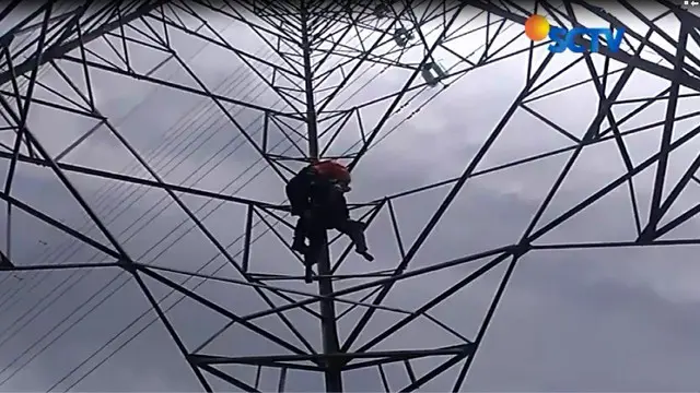 Wanita Hamil Coba Bunuh Diri dengan Panjat Tower Sutet Cilacap