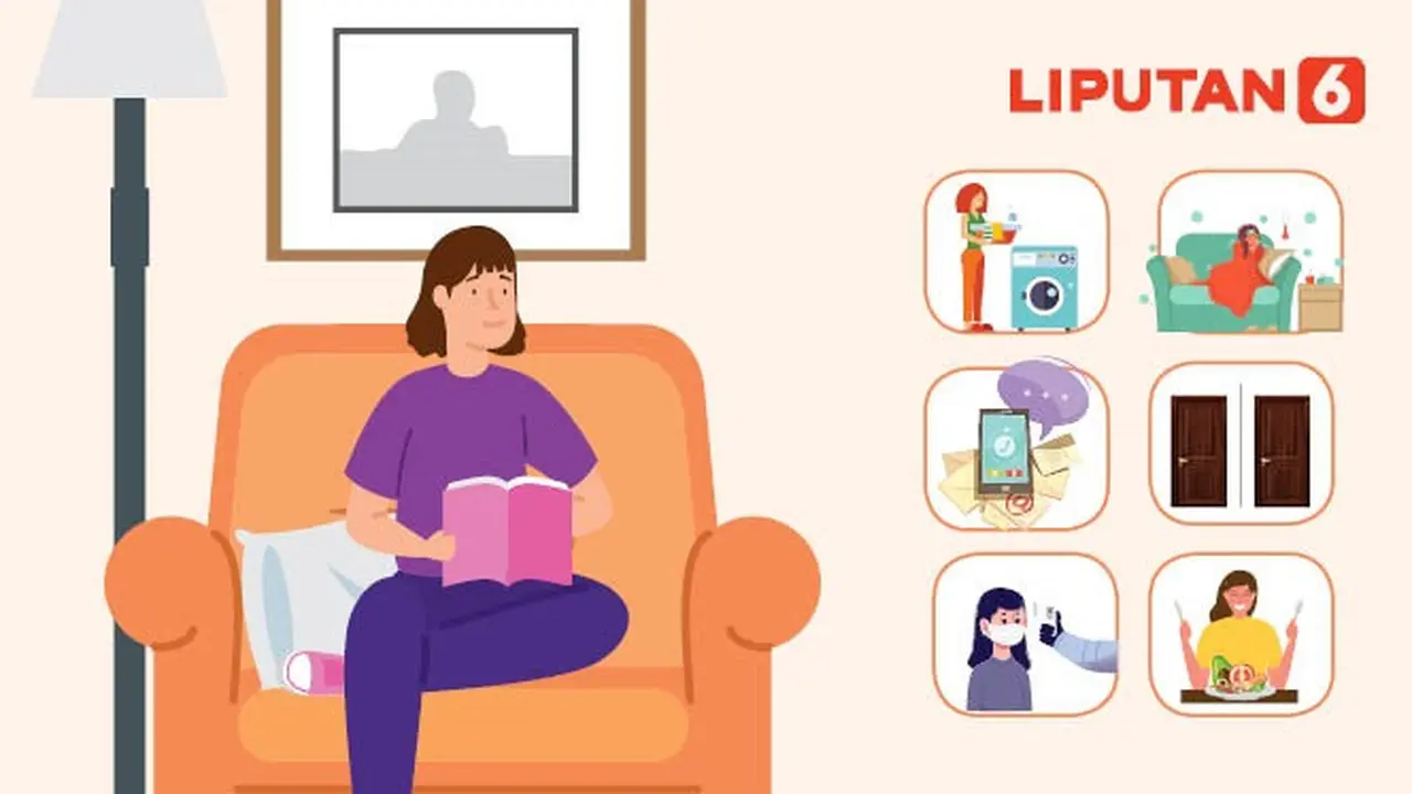 Banner Infografis 6 Tips Isolasi Mandiri di Rumah. (Liputan6.com/Abdillah)