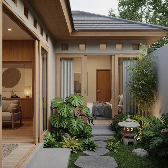 9 Desain Rumah 5x10 Kecil Sederhana dengan Gaya Japandi, Harmoni Minimalis