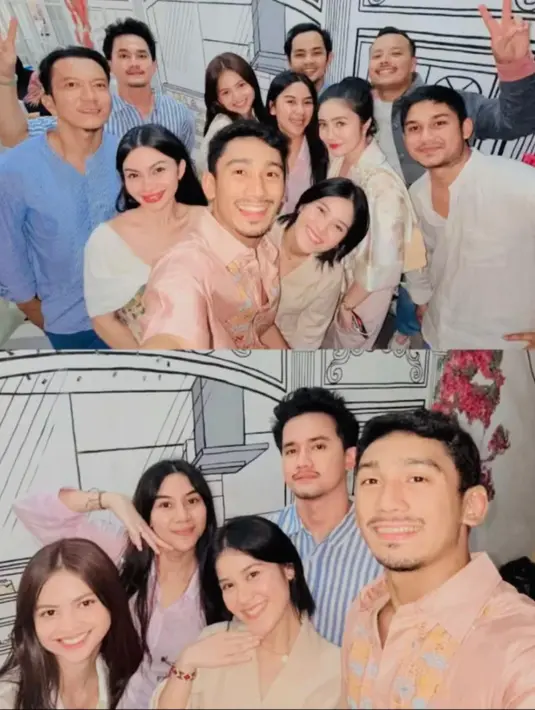 Sementara itu, Adinda Thomas tampil fresh dengan kemeja oversize berwarna pink muda yang dipadukan dengan celana kulot putih, memberikan kesan santai namun tetap stylish. [@marinizumarnisreal].