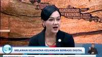 Kepala Eksekutif Pengawas Perilaku Pelaku Usaha Jasa Keuangan, Edukasi dan Pelindungan Konsumen Otoritas Jasa Keuangan (OJK), Friderica Widyasari dalam webinar Kominfo dengan tema 'Melawan Kejahatan Keuangan Berbasis Digital', Senin (21/8/2023).