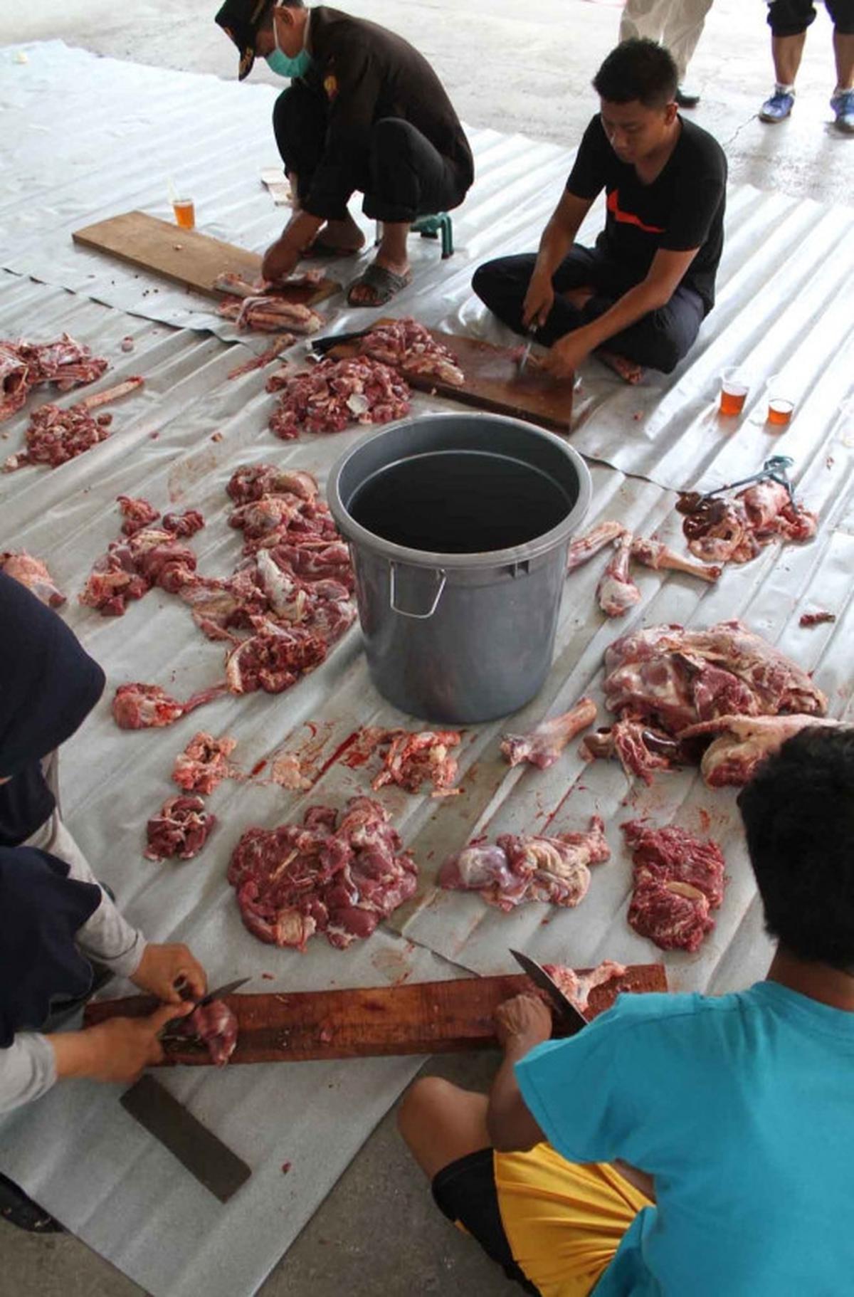 Menengok pemotongan hewan kurban di Rutan Pondok Bambu