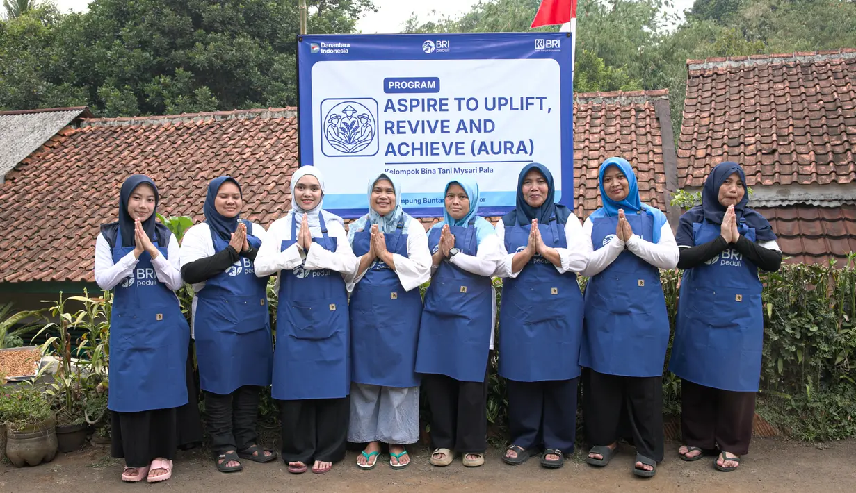 Program klaster unggulan BRI Peduli membantu KWT Bina Tani Mysari Pala di Bogor meningkatkan kapasitas produksi, kualitas produk, dan keterampilan usaha.