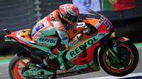 Marc Marquez juara MotoGP Belanda.  (AP Photo/Peter Dejong)
