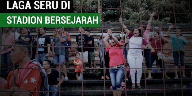 VIDEO: Serunya Laga Sepak Bola Amatir di Stadion Bersejarah Bali