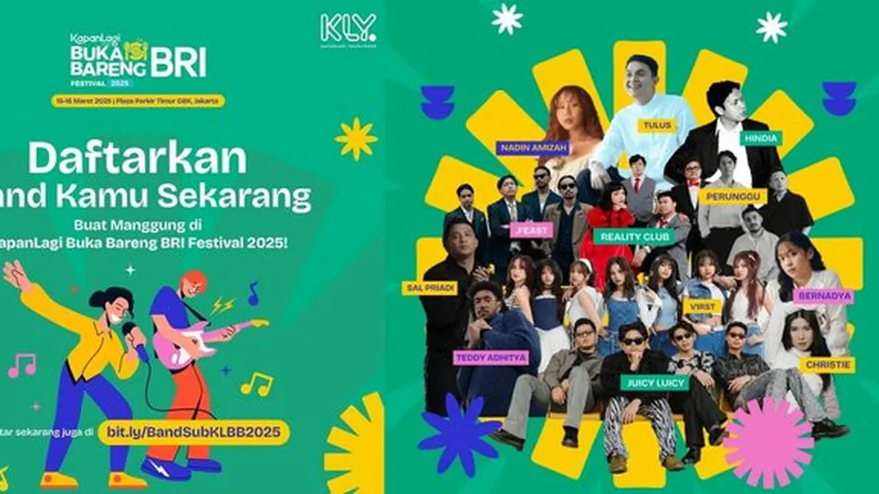 KapanLagi Buka Bareng BRI Festival 2025 buka pendaftaran bagi band yang mau ikut manggung.