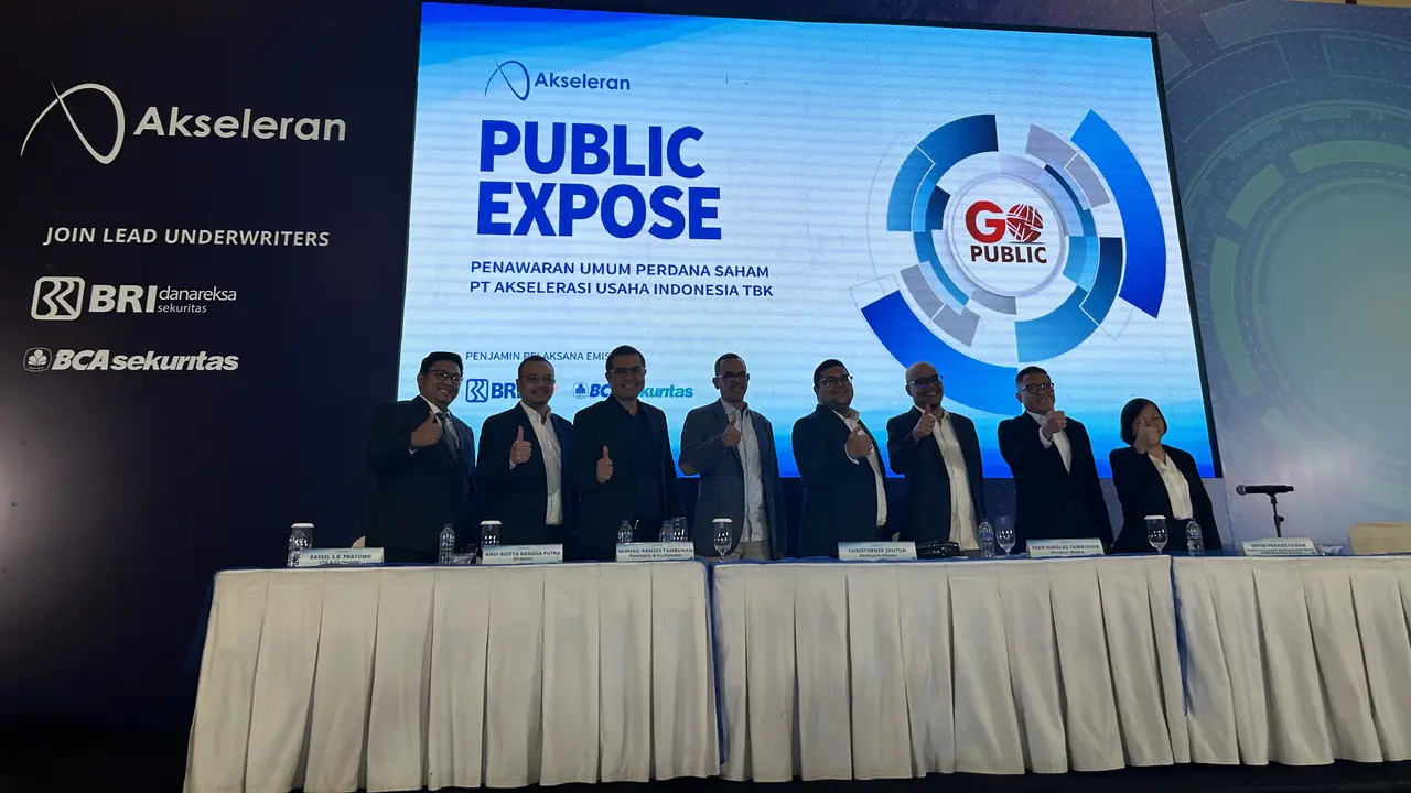 Paparan publik PT Akselerasi Usaha Indonesia Tbk atau disebut Akseleran, Senin (3/7/2023). (Foto: Liputan6.com/Elga N)