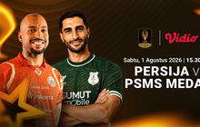 Piala Presiden - Persija vs PSMS Medan: Adu Strategi Pada Laga Penutup Grup B di Vidio