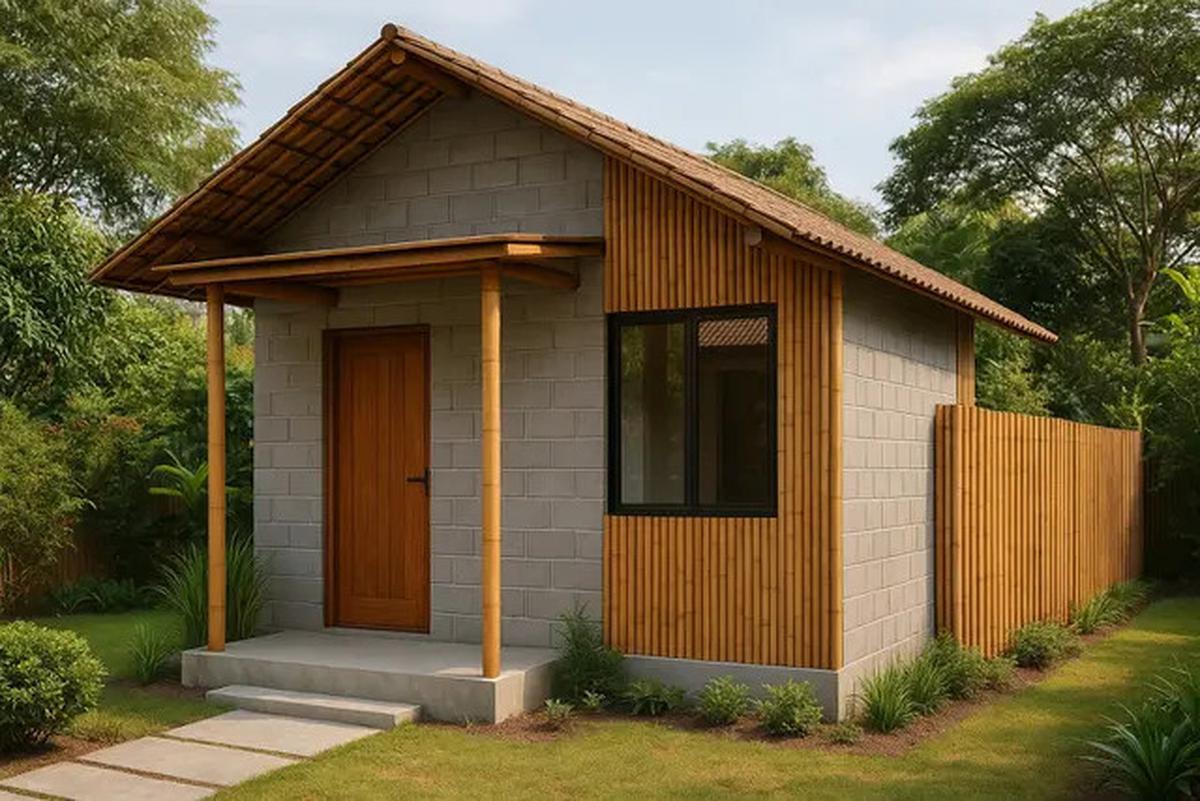 7 Model Rumah Kecil tapi Cantik dari Batako dan Bambu, Natural dan Terjangkau di 2025