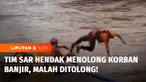 Detik-detik menegangkan terekam saat tim rescue yang tengah mengevakuasi korban banjir di Bendung Lekopancing, Maros, terseret derasnya arus. Perahu karet mereka pun sampai terbalik di tengah derasnya arus.