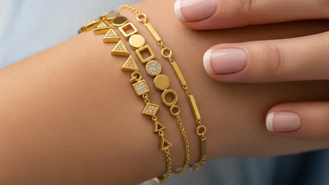 9 Model Gelang Emas Stacking Set 3 Piece, Tampil Memukau di 2026