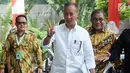 Menteri Sosial Agus Gumiwang Kartasasmita bersama para petinggi kementerian Sosial mendatanggi KPK di Jakarta, Jumat /97/9). Kedatangan Agus Gumiwang untuk menemui pimpinan KPK konsultasi dana angaran di Kementerian Sosial. (Merdeka.com/Dwi Narwoko)