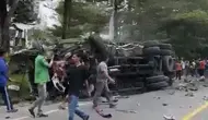 Tabrakan Beruntun 7 Kendaraan di Sibolangit, 1 Tewas, Lainnya Terjepit