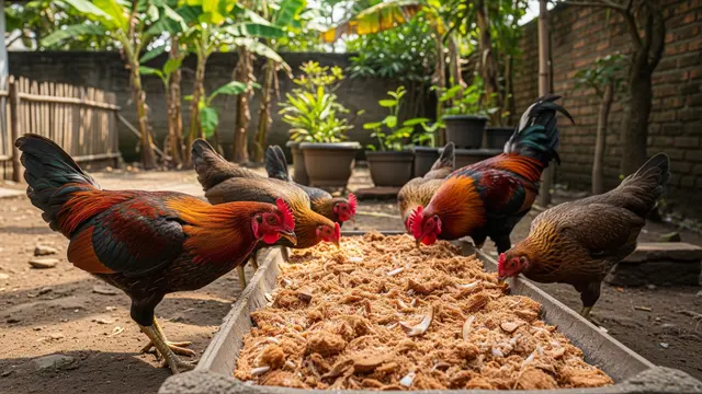 Cara Membuat Pakan Ayam Fermentasi dari Ampas Kelapa