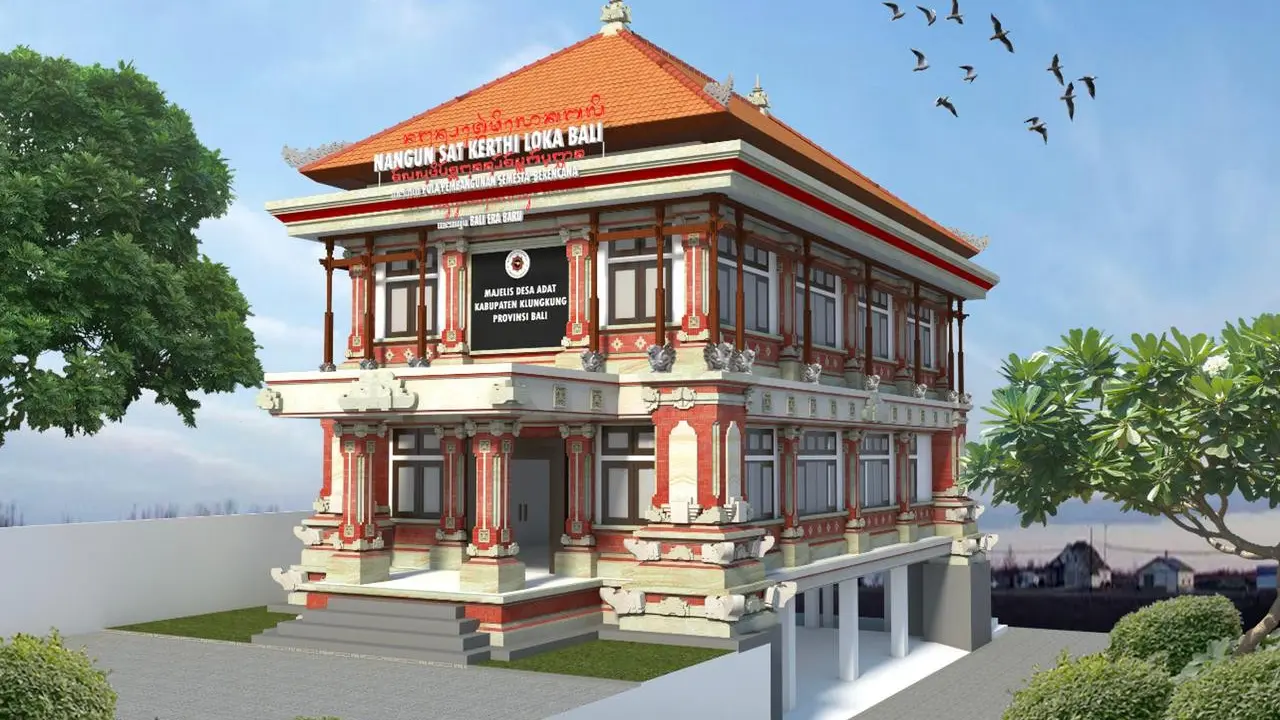 Proyek Gedung Majelis Desa Adat (MDA) di Kabupaten Klungkung, Bali garapan Waskita Karya