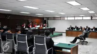 Suasana sidang pembacaan dakwaan Suryadharma Ali di Pengadilan Tipikor, Jakarta, Senin (31/8/2015). SDA didakwa telah menggunakan Dana Operasional Menteri (DOM) hingga Rp1,821 miliar. (Liputan6.com/Herman Zakharia)