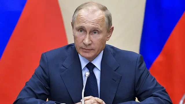 Presiden Rusia Vladimir Putin. (Mikhail Klimentyev/Pool Photo via AP)