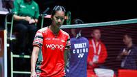 Pebulu tangkis Indonesia Putri Kusuma Wardani disingkirkan unggulan kedua asal China Wang Zhi Yi pada perempat final Japan Open 2025 di Tokyo Metropolitan Gymnasium, Jumat (18/7). (foto: PBSI)