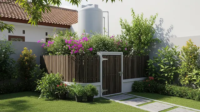 Toren Air Tersembunyi di Taman Sudut Rumah