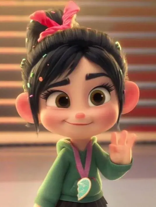 Dalam unggahannya Fuji pun menunjukan referensi gayanya. Mulai dari ujung rambut hingga ujung kaki, penampilan Fuji ala Vanellope von Schweetz pun meraih perhatian netizen. [Foto: Instagram/fuji_an]