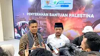 Direktur Utama Anggoro Eko Cahyo dan Ketua Baznas Noor Achmad di Kantor Pusat Baznas, Kamis (30/9).