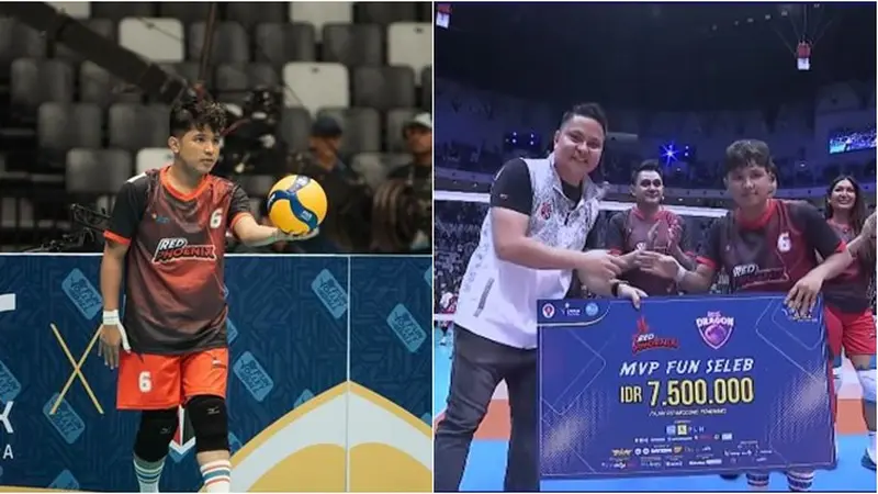 9 Potret Aksi Jirayut di Laga Pembuka Fun Volley Ball 2024, Jadi MVP
