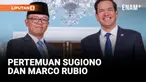 MENLU RI SUGIONO BERTEMU DENGAN MENLU AS MARCO RUBIO BAHAS TARIF TRUMP
