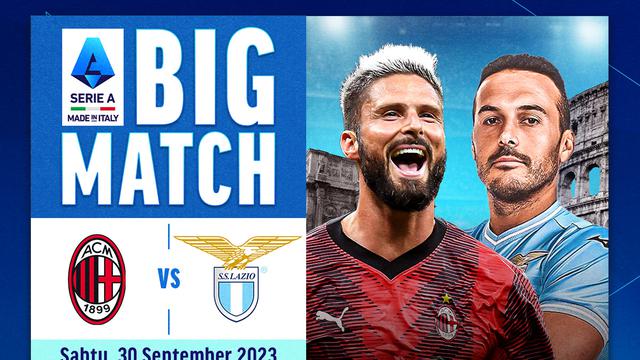 Link Live Streaming Liga Italia: AC Milan Vs Lazio di Vidio, 30 September 2023