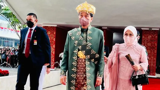 Presiden Jokowi Pakai Baju Adat Bangka Belitung di Sidang Tahunan MPR