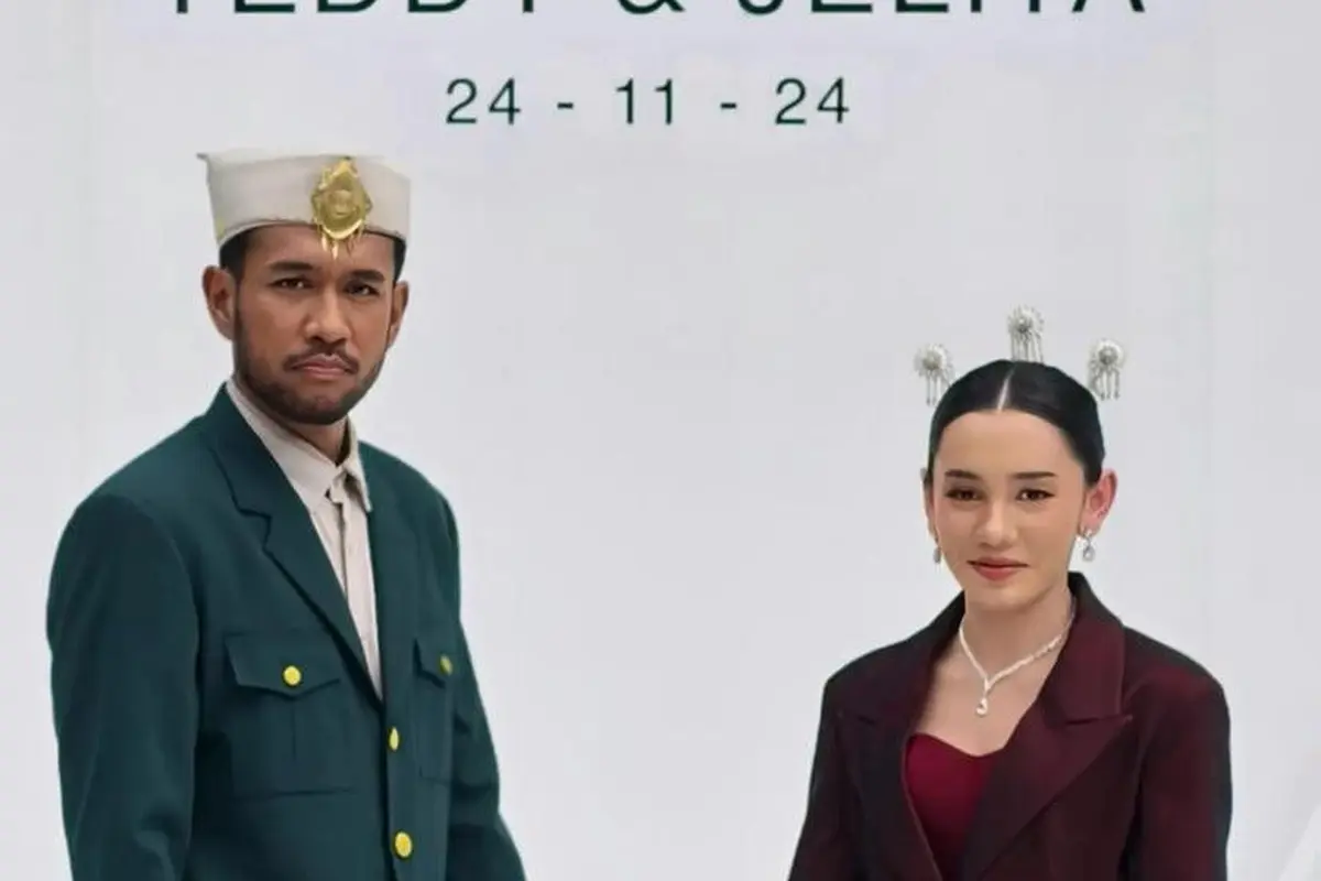 6 Gaya Unik Jelita Clough Resmi Menikah dengan Teddy Adhitya, Padukan Dress Maroon dan Blazer Modern dengan Aksesori Tradisional