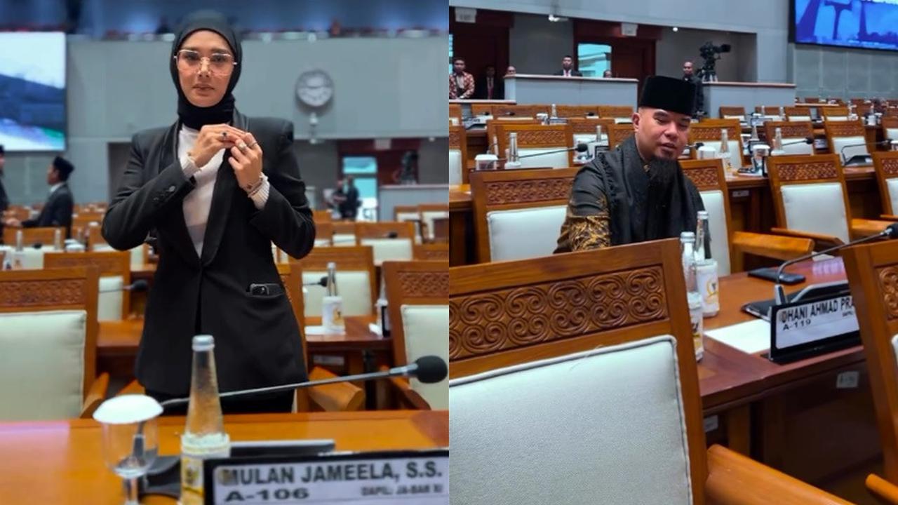 Sweet! Ini 7 Potret Mulan Jameela dan Ahmad Dhani yang Kini Sama-Sama Anggota DPR, Berangkat Bareng - Rapikan Baju Suami