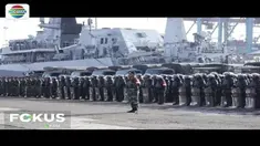 TNI AL gelar apel pengamanan Pemilu 2019 di Dermaga JICT, Tanjung Priok, Jakarta Utara.