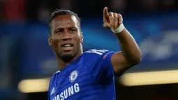 1. Didier Drogba - Striker Pantai Gading ini menjadi andalan Jose Mourinho saat menukangi Chelsea pada periode 2004-2007. Kerjasama keduanya membuahkan gelar liga Inggris musim 2004/05 dan 2014/15. (EPA/Facundo Arrizabalaga)