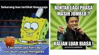 Meme sambut Ramadhan (Sumber: Instagram/awreceh.id/meme.id.spongebob.video)