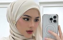5 Pesona Davina Karamoy dalam Balutan Hijab, Makeup Timur Tengah Bikin Aura Makin Memikat