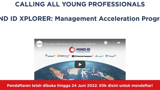 Lowongan Kerja di Holding BUMN MIND ID