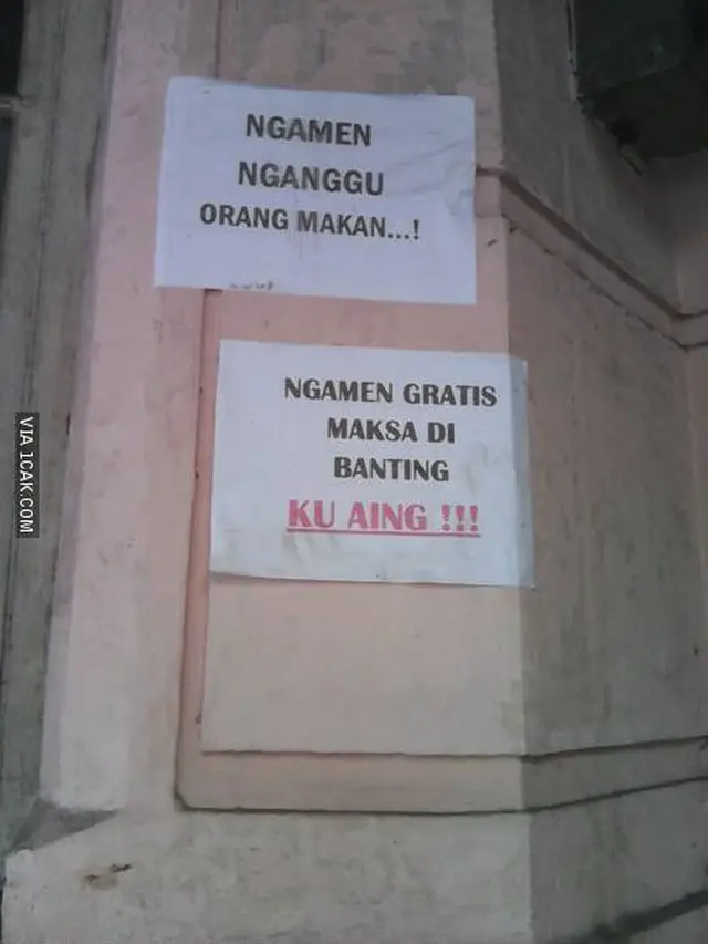 6 Peringatan Dilarang Ngamen Ini Nyeleneh, Pengamen Merasa Terancam