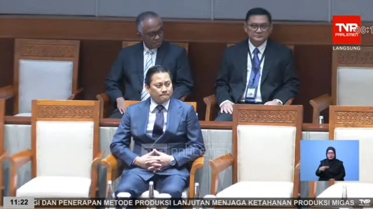 Sidang Paripurna DPR resmi menyepakati Thomas Djiwandono untuk menjadi Deputi Gubernur Bank Indonesia (BI), Selasa (27/1/2026). (Foto: Liputan6.com/Arief RH)