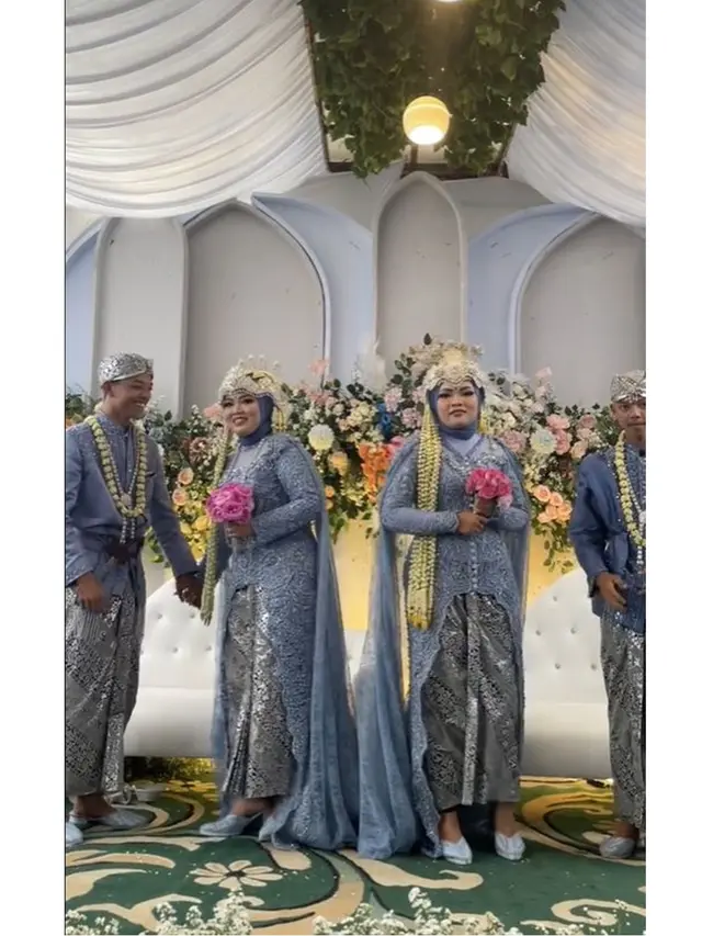 Momen Dua Pasangan Saudara Kembar Menikah Bersamaan, Netizen: Awas Ketuker
