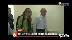 Purnawirawan TNI Kivlan Zein jalani pemeriksaan terkait dugaan makar dan hoaks di Polda Metro Jaya.