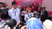 Direktur Utama Pertamina Persero Nicke Widyawati di Pertamina Mandalika International Circuit, di Lombok, NTB.