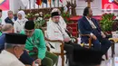 Mereka antara lain Ketua Umum Partai NasDem Surya Paloh, Presiden PKS Ahmad Syaikhu, dan sejumlah jajaran partai PKB. (Liputan6.com/Faizal Fanani)