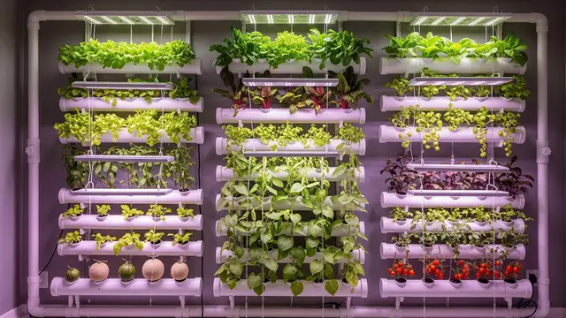 Ide Kebun Hidroponik Indoor Pakai Lampu LED Buat Rumah Minim Sinar Matahari