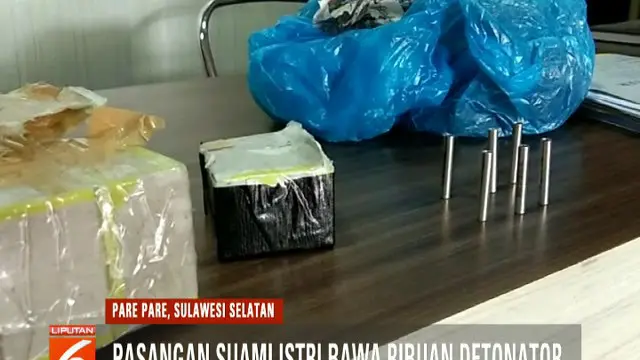 Polisi Tangkap Pasutri Bawa Pemicu Bahan Peledak di Parepare