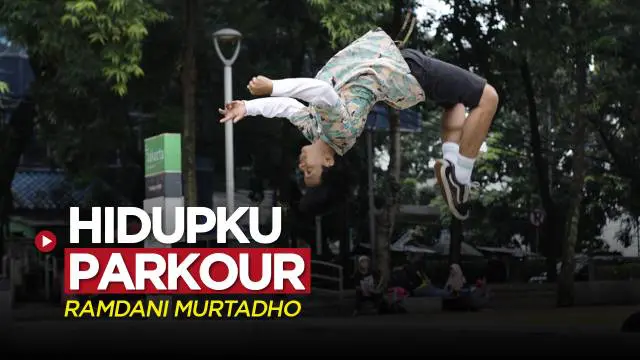 Berita video hasil karya empat mahasiswa magang Bola.com tentang Ramdani Murtadho, warga Jakarta yang punya dedikasi tinggi terhadap olahraga parkour.