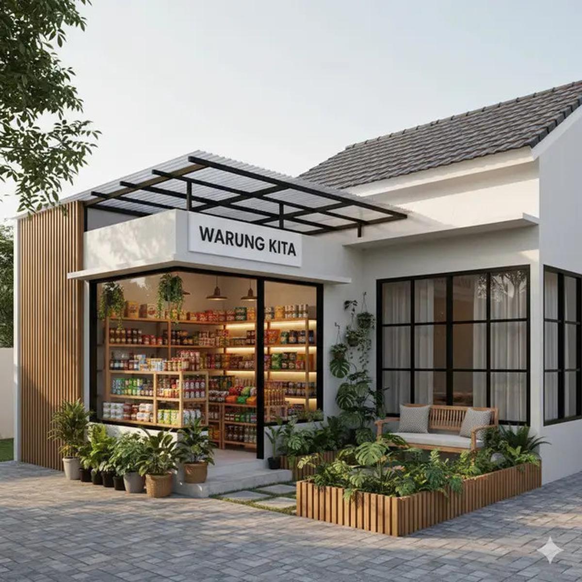 9 Gambar Rumah Minimalis Ada Warungnya, Desain Praktis untuk Keluarga dan Usaha